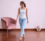 Blue Blockprint Cotton Corset Top