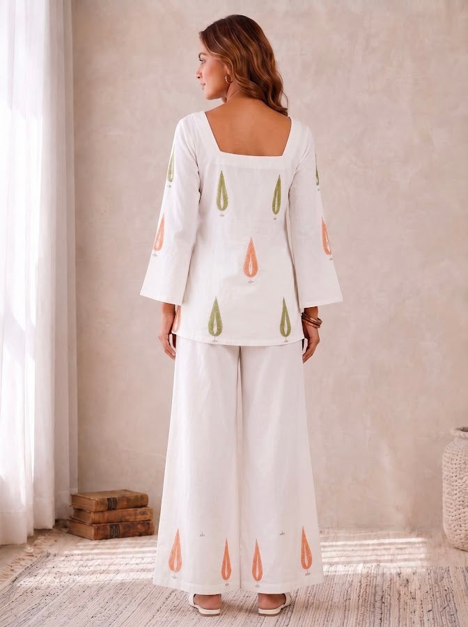 Ishita Leaf Blockprint  Co-ord Set - 2