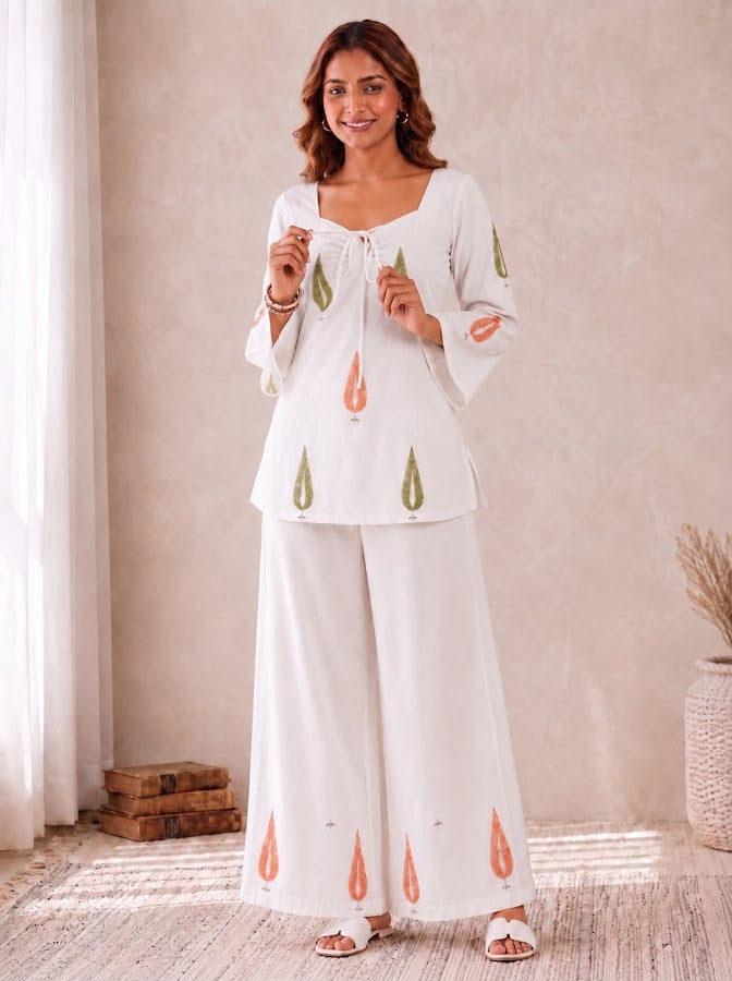 Ishita Leaf Blockprint  Co-ord Set - 2