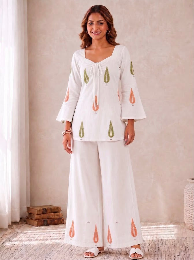 Ishita Leaf Blockprint  Co-ord Set - 2