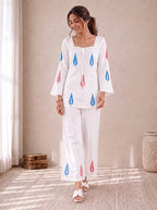 Ishani Leaf Blockprint  Co-ord Set - 2