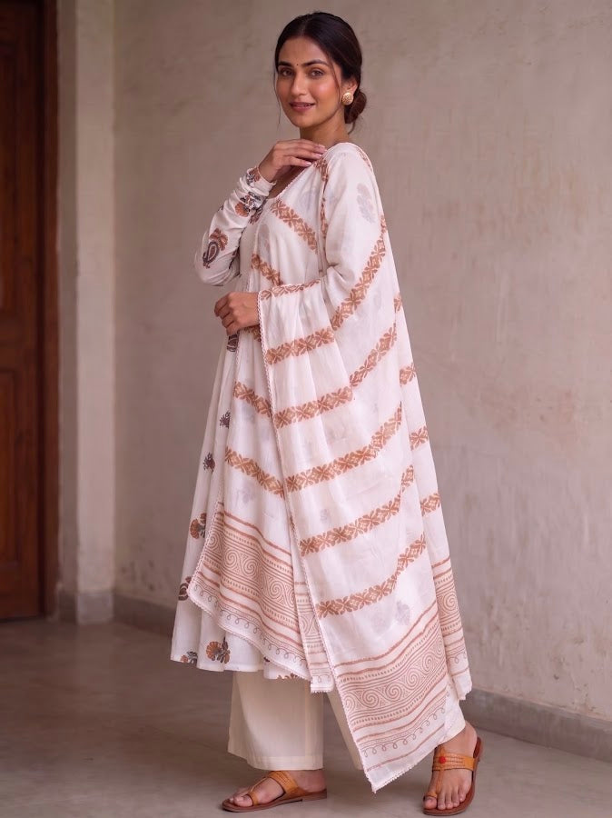 Priya Blockprint Anarkali Set - 3