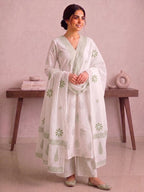 Siya Blockprint Green Kurti Palazzo Set - 3