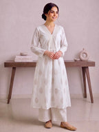 Siya Blockprint Brown Kurti Palazzo Set - 3