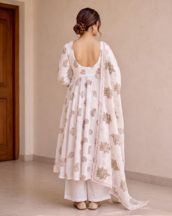 Shreya Blockprint Anarkali Set - 3