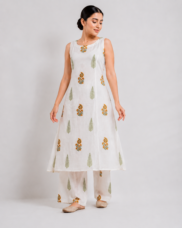 Ishra Blockprint Kurti Palazzo Set - 2