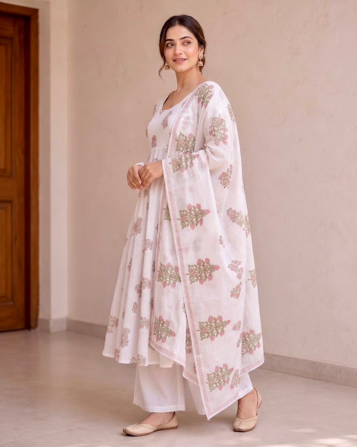 Shreya Blockprint Anarkali Set - 3